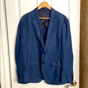 MNG - Mango Denim Blue Linen Blazer.